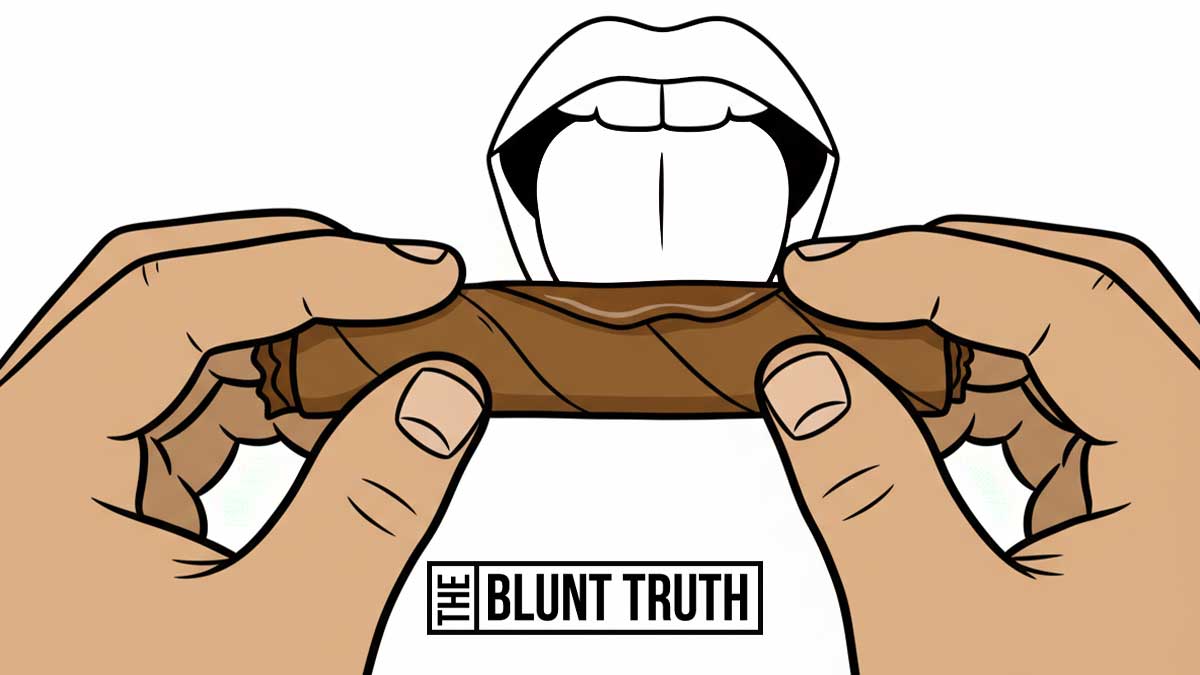 how to seal a blunt properly with a tobacco leaf wrap