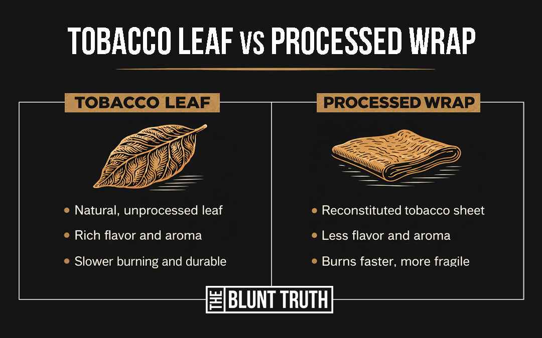 Real Tobacco Leaf Wraps vs Processed Wraps