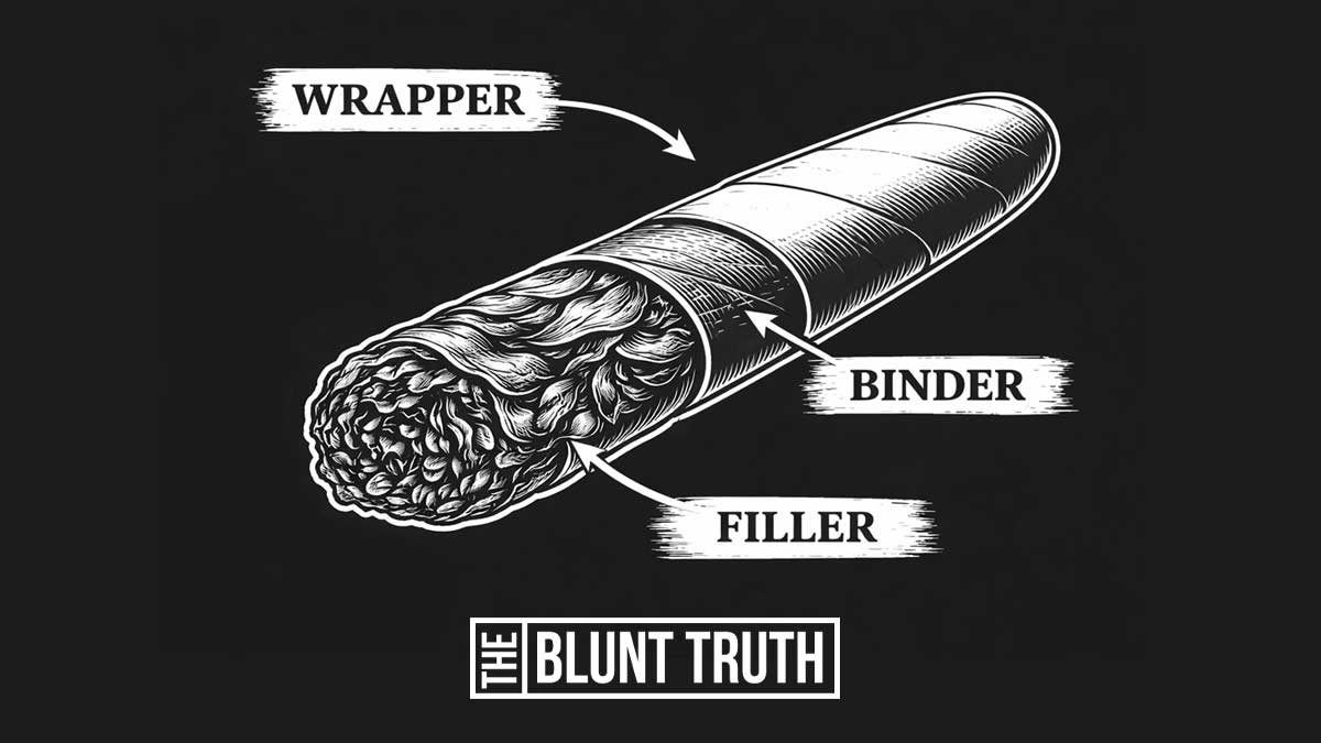 cigar wrapper binder and filler tobacco layers